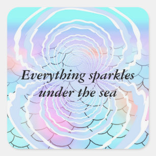 Sparkles Under the Sea Square Sticker