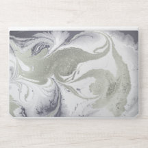 Sparkles watercolor silver glitter marble