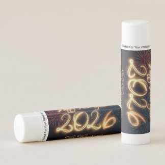Sparkling 2026 Happy New Year Fireworks Lip Balm