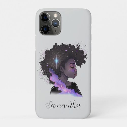 Sparkling Afro Woman iPhone 11 Pro Case