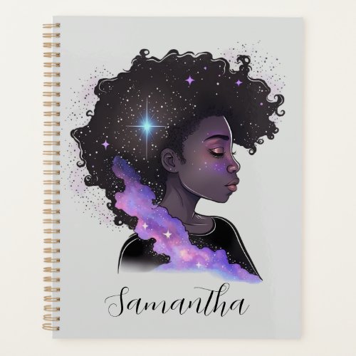 Sparkling Afro Woman Planner