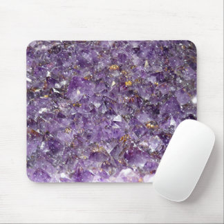 Sparkling Amethyst Crystal Gem - Purple Geode Mouse Pad