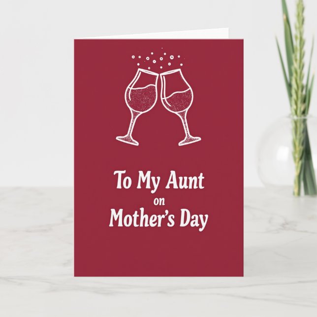 Sparkling Aunt Mothers Day Card (Front)
