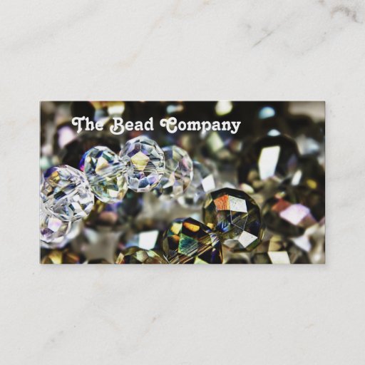 Customizable Sparkling Beads Business Cards