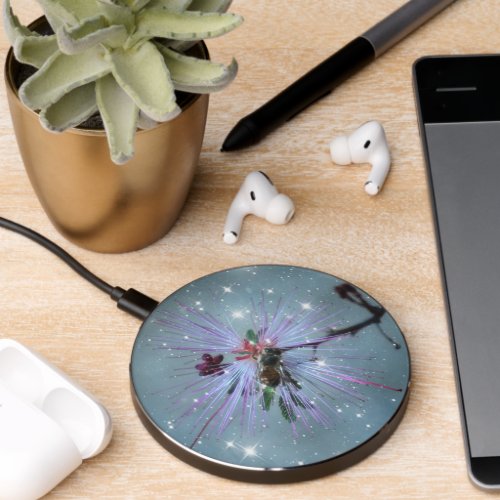 Sparkling Bee with Stars Wireless Charger