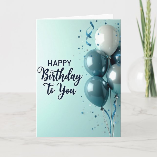 Sparkling Birthday Scene Card (Front)
