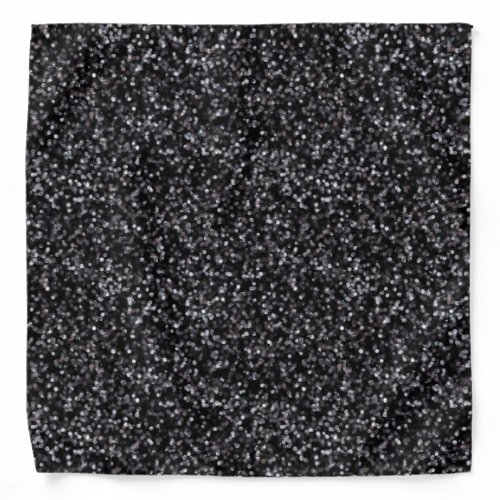 Sparkling Black Glitter Bandana