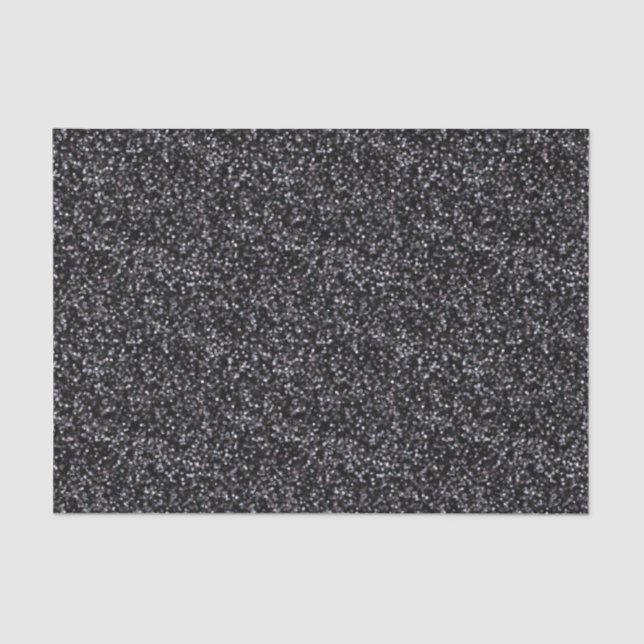 Sparkling Black Glitter Tissue Paper (Front)