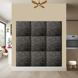 Sparkling Black White Silver Crystal Stone-like Ceramic Tile