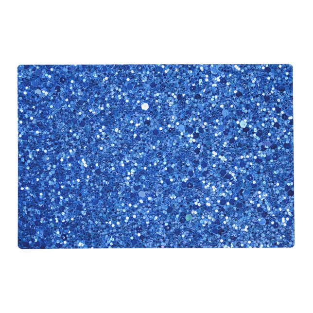 Sparkling blue background pattern  placemat (Front)