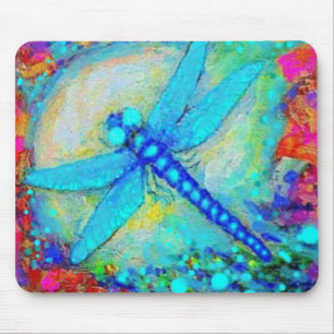 Sparkling Blue Dragonfly by Sharles Mouse Pad