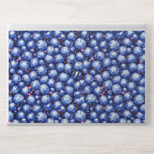Sparkling blue gemstones pattern HP laptop skin