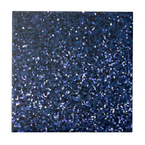 Sparkling Blue Glittery Ombre Teal Colorful Gift Ceramic Tile