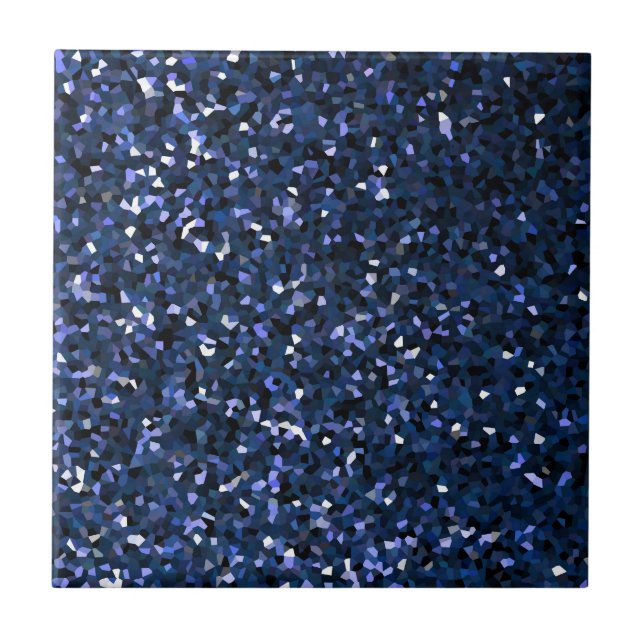 Sparkling Blue Glittery Ombre Teal Gift Colorful Ceramic Tile (Front)