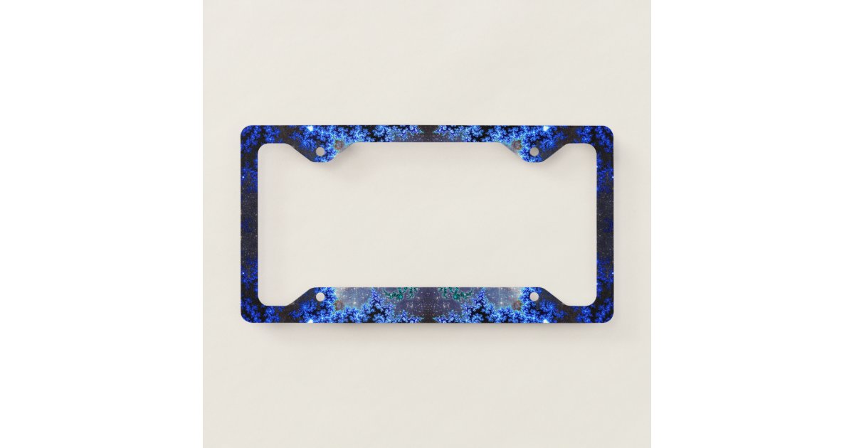 Sparkling Blue License Plate Frame Zazzle
