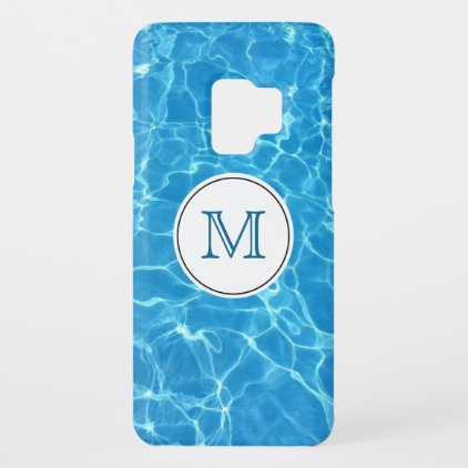 Sparkling Blue Swimming Pool Blue Water Monogram Case-Mate Samsung Galaxy S9 Case