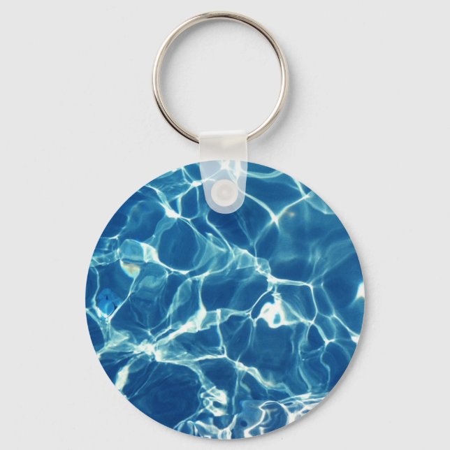 Sparkling Blue Water Keychain (Front)