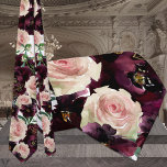Sparkling Blush Bordeaux Desdemona Roses Wedding Neck Tie<br><div class="desc">A sparkling blush pink and deep raspberry pink red bordeaux watercolor-painted floral wedding neck tie featuring blush pink Desdemona roses in bloom with burgundy peonies.</div>