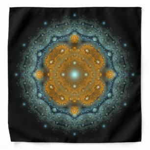 Sparkling bright sacred geometric ornament bandana