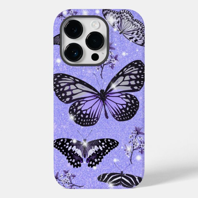 Sparkling Butterfly Garden - Elegant Nature Case-Mate iPhone Case (Back)