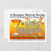 Sparkling Candy Corn Martini Recipe Postcard (Front/Back)