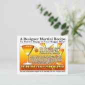 Sparkling Candy Corn Martini Recipe Postcard (Standing Front)