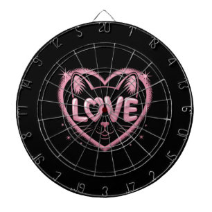 Sparkling Cat Love Dart Board
