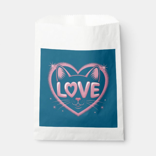 Sparkling Cat Love Favor Bag (Front)
