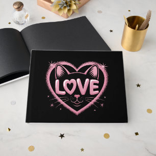 Sparkling Cat Love Guest Book