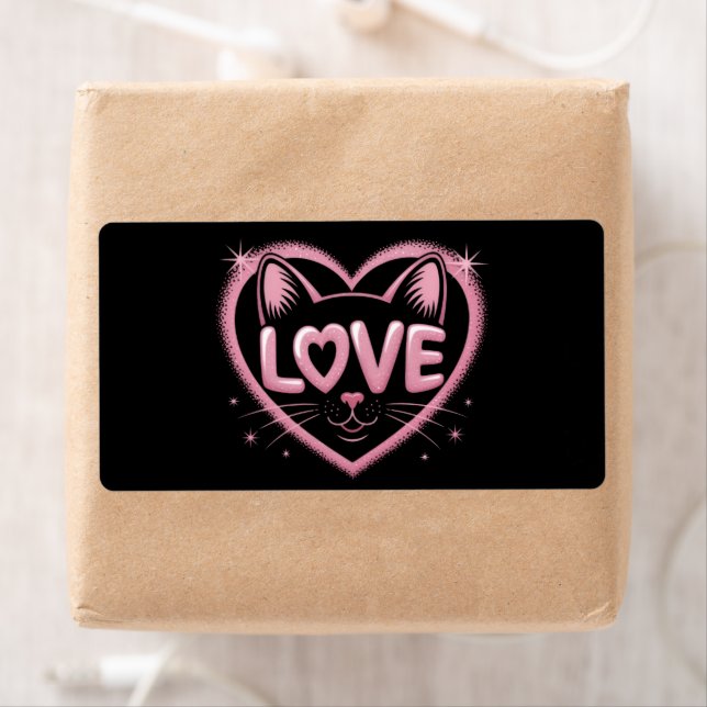 Sparkling Cat Love Label (Insitu)