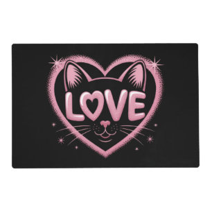 Sparkling Cat Love Placemat
