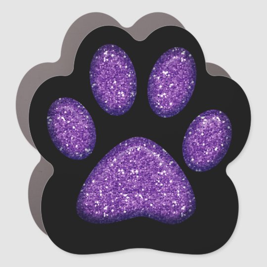 sparkling cat paw print car magnet | Zazzle.com