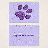 sparkling cat paw print - purple (Front & Back)