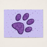 sparkling cat paw print - purple