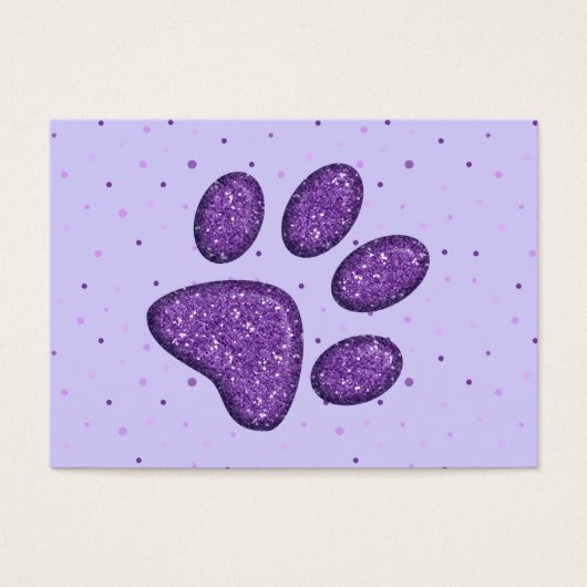 sparkling cat paw print - purple (Front)