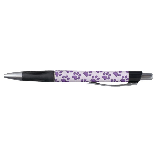 sparkling cat paw print - purple pen (Bottom)