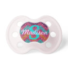 Sparkling Chevron Personalized Baby Girl Pacifier