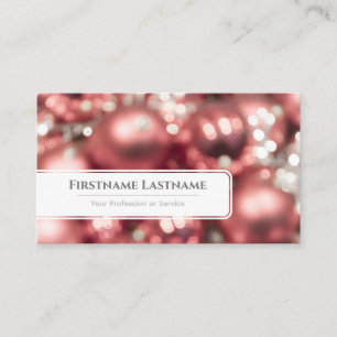 Sparkling Christmas balls festive Event Managers Business Card