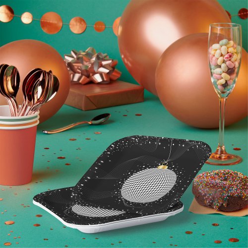 Sparkling Christmas Bauble Paper Plates