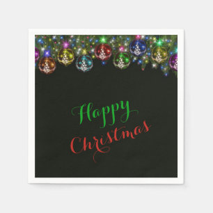 Sparkling Christmas Baubles Napkins