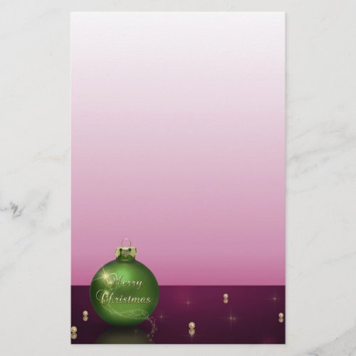 Sparkling Christmas Ornament Stationery Letterhead