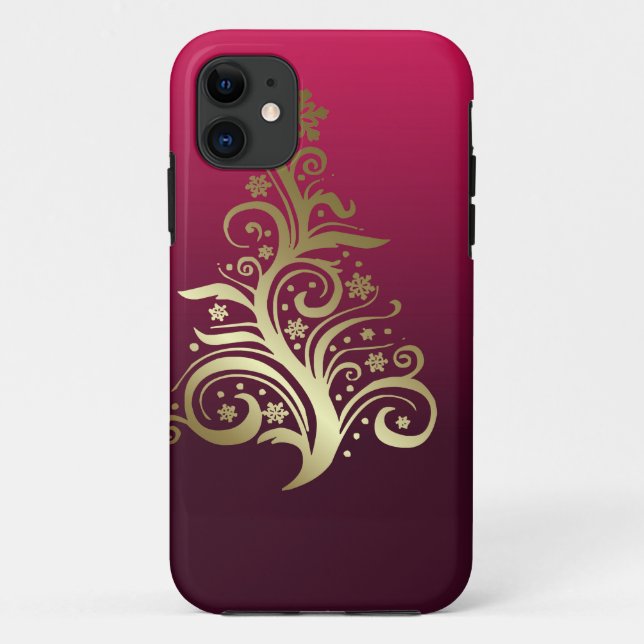 Sparkling Christmas tree Case-Mate iPhone Case (Back)