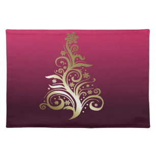 Sparkling Christmas tree Cloth Placemat