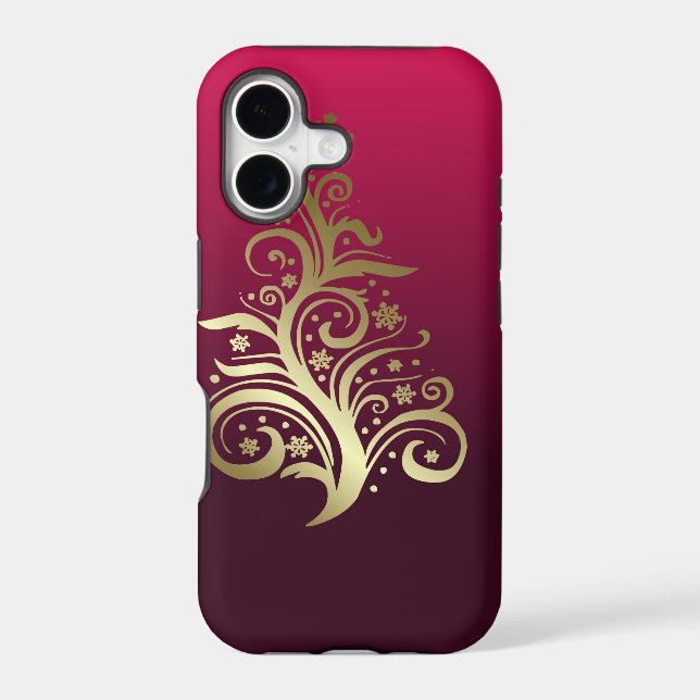 Sparkling Christmas tree Iphone Case (Back)