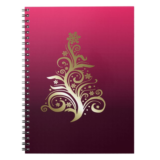 Sparkling Christmas tree Notebook (Front)