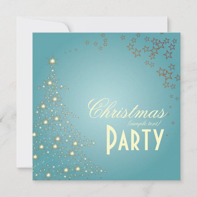 Sparkling Christmas Tree / Party invitations (Front)