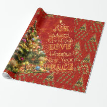 Sparkling Christmas Tree Wrapping Paper