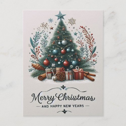 Sparkling Christmas Wishes Postcard