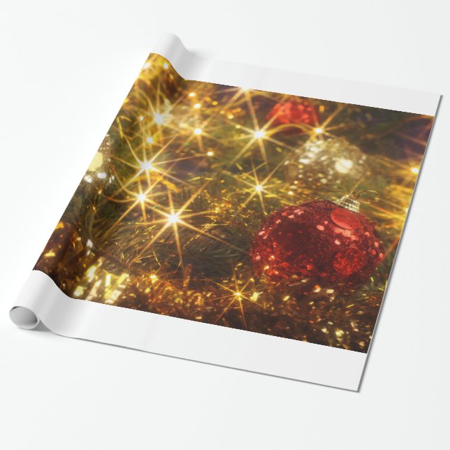 Sparkling Christmas Wrapping Paper (Unrolled)