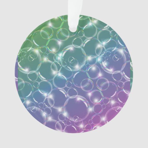 Sparkling Clear Translucent Bubbles Colorful Ornament